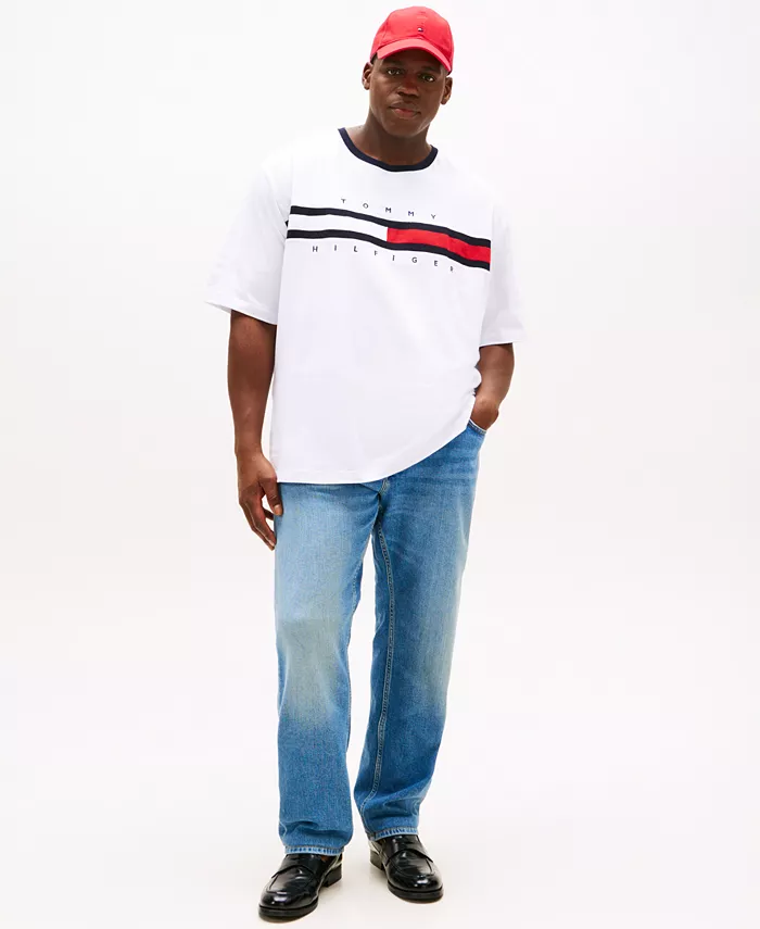 Мужская футболка с коротким рукавом Big & Tall Tino Logo Tommy Hilfiger, белый — фото 4