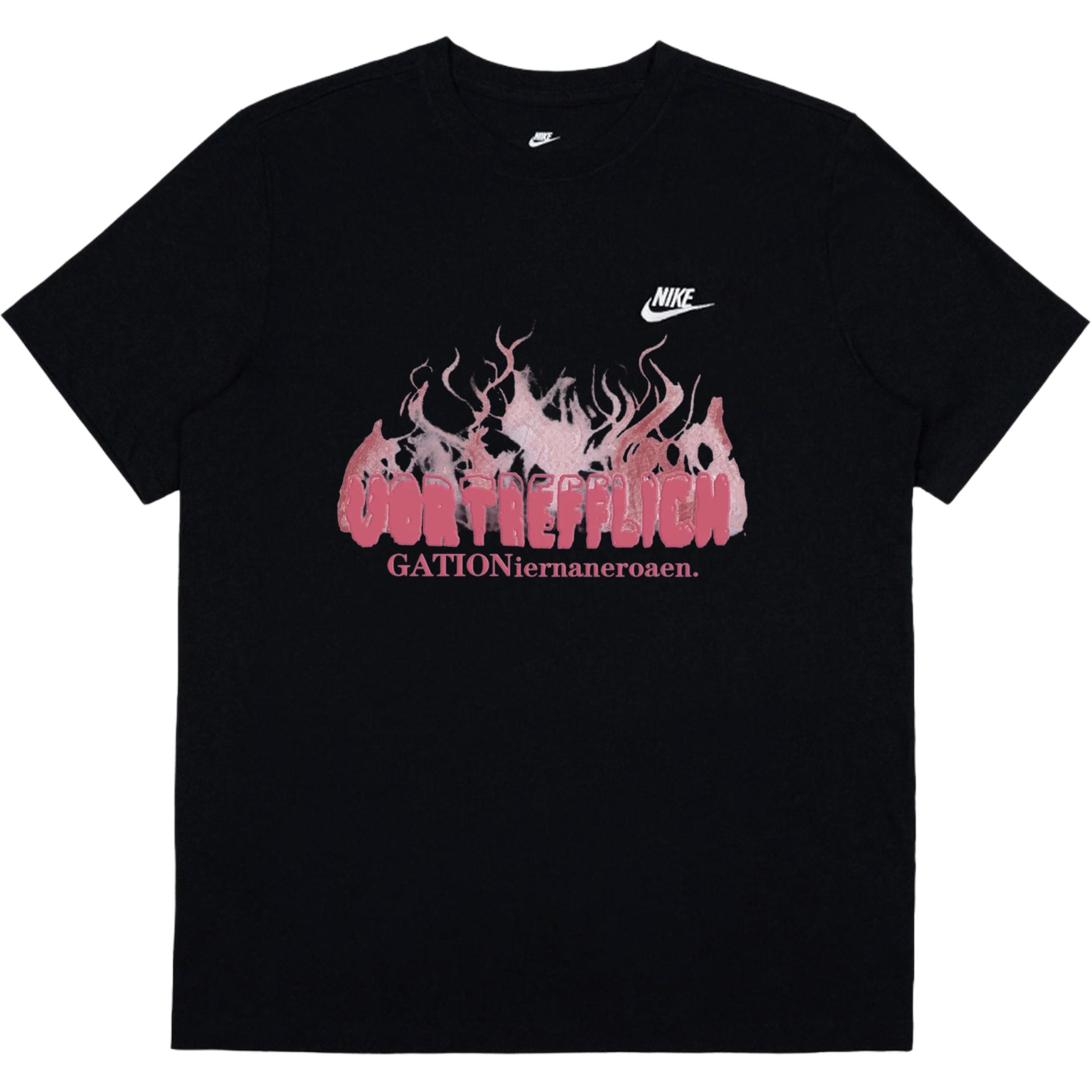 

Летняя футболка с коротким рукавом Unisex Nike, черный