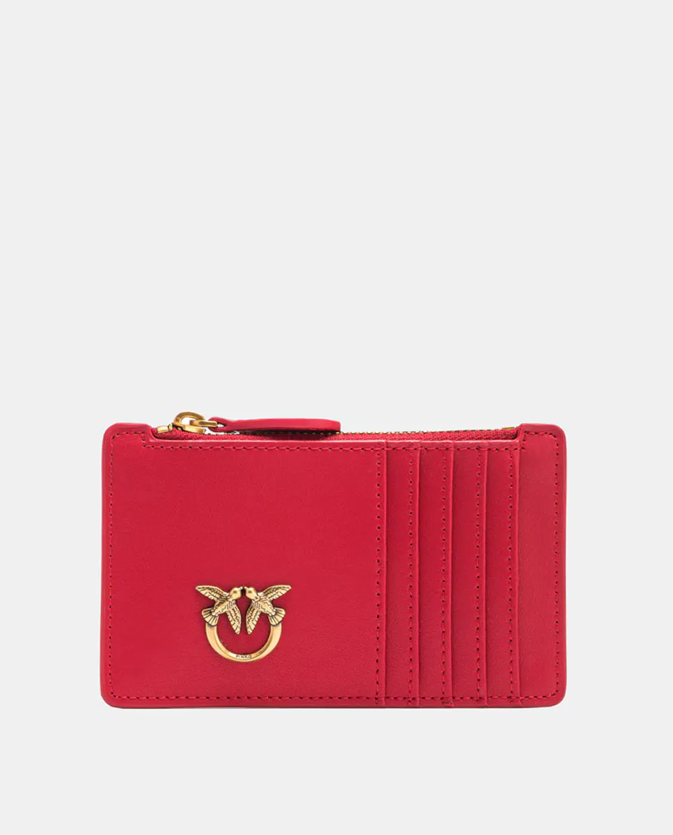 

Кошелек Pinko на молнии с держателем для карт, красный