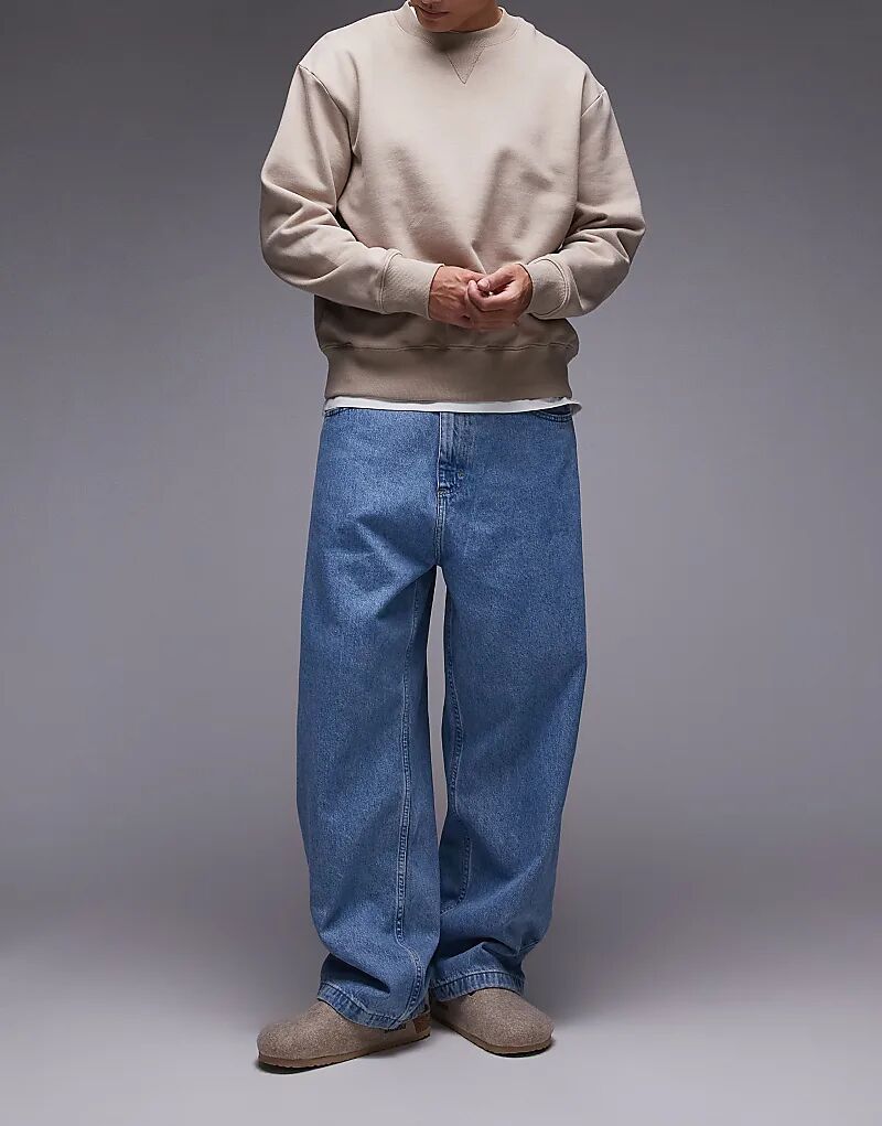 

Джинсы Carhartt WIP brandon baggy denim цвета Stone Bleached Blue