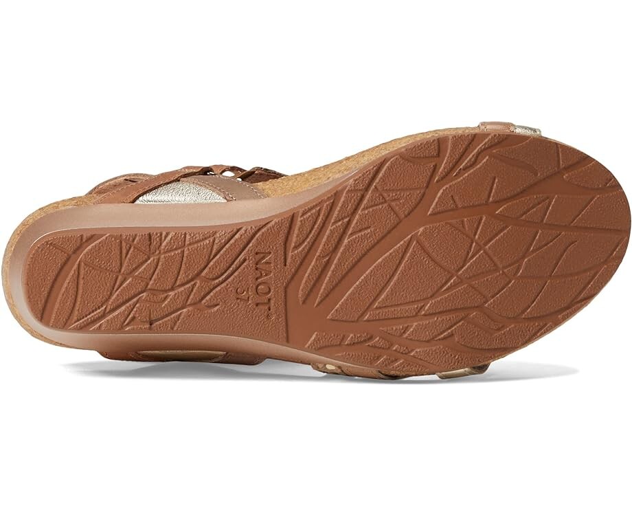Туфли Naot Hero, цвет Radiant Gold/Golden Floral/Arizona Tan Leather — фото 3