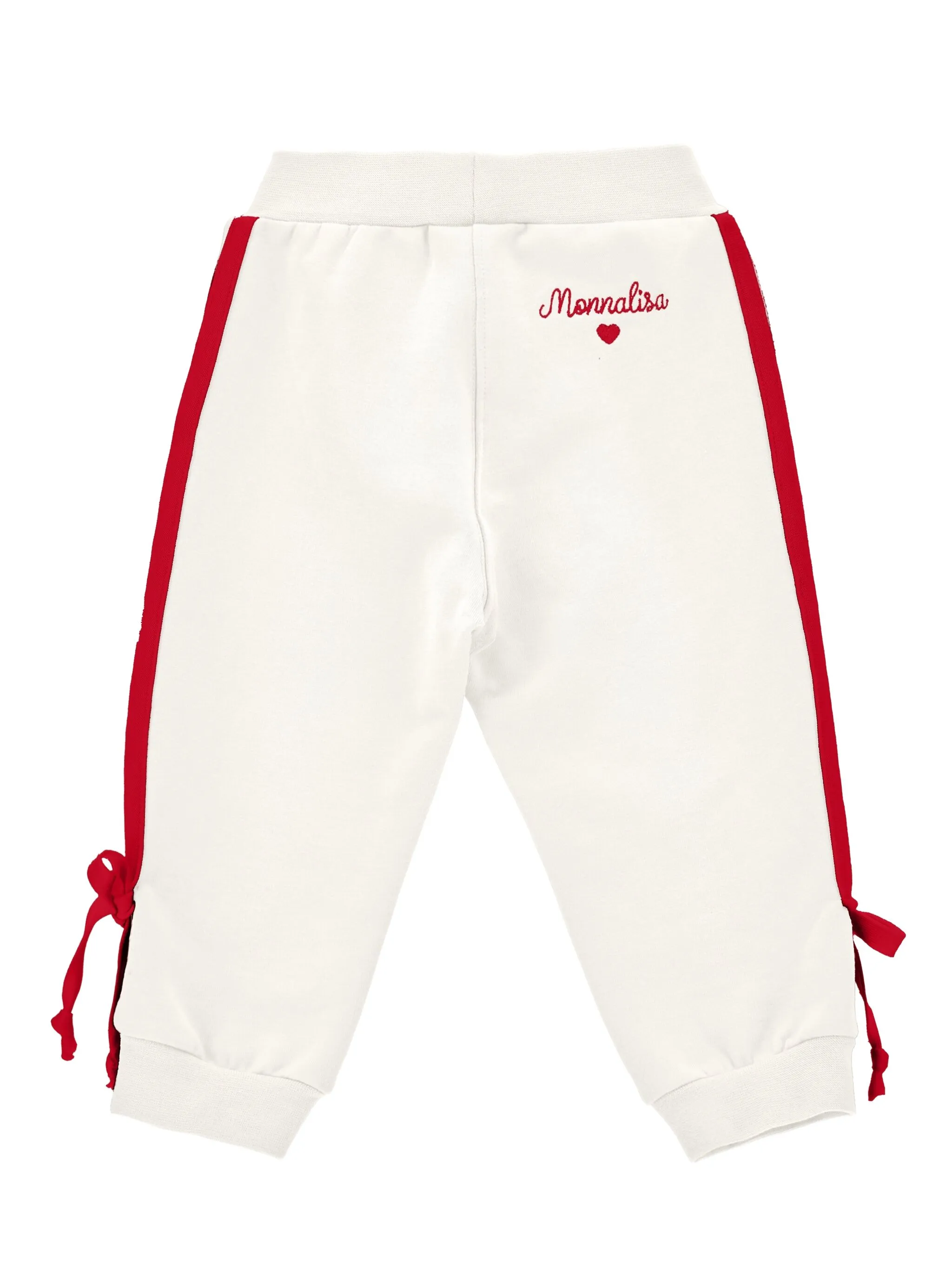 

Брюки с вышитым логотипом Monnalisa, белый