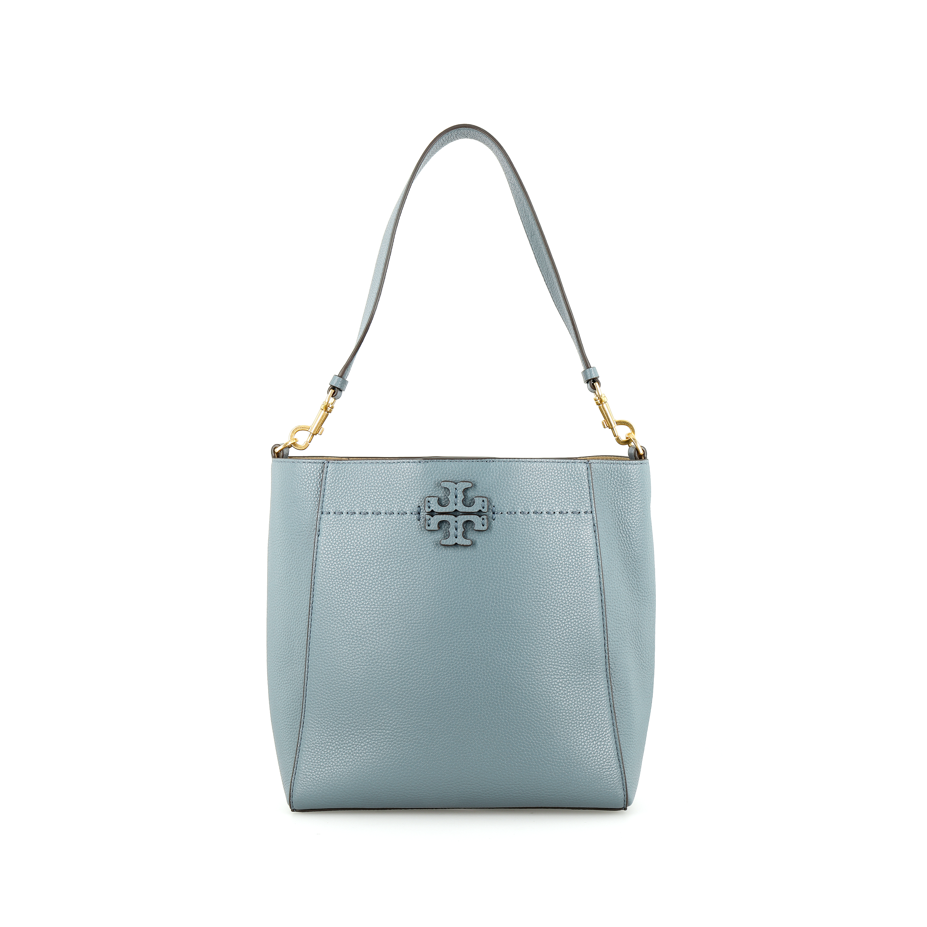 

TORY BURCH Сумка-хобо из коровьей кожи, сумка-ведро, сумка-туба через плечо, женская, светло-голубая