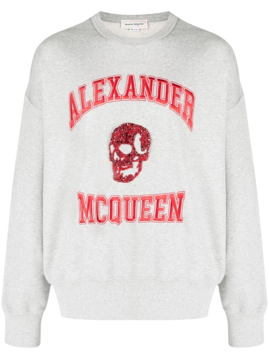

Alexander McQueen худи с вышитым логотипом, серый