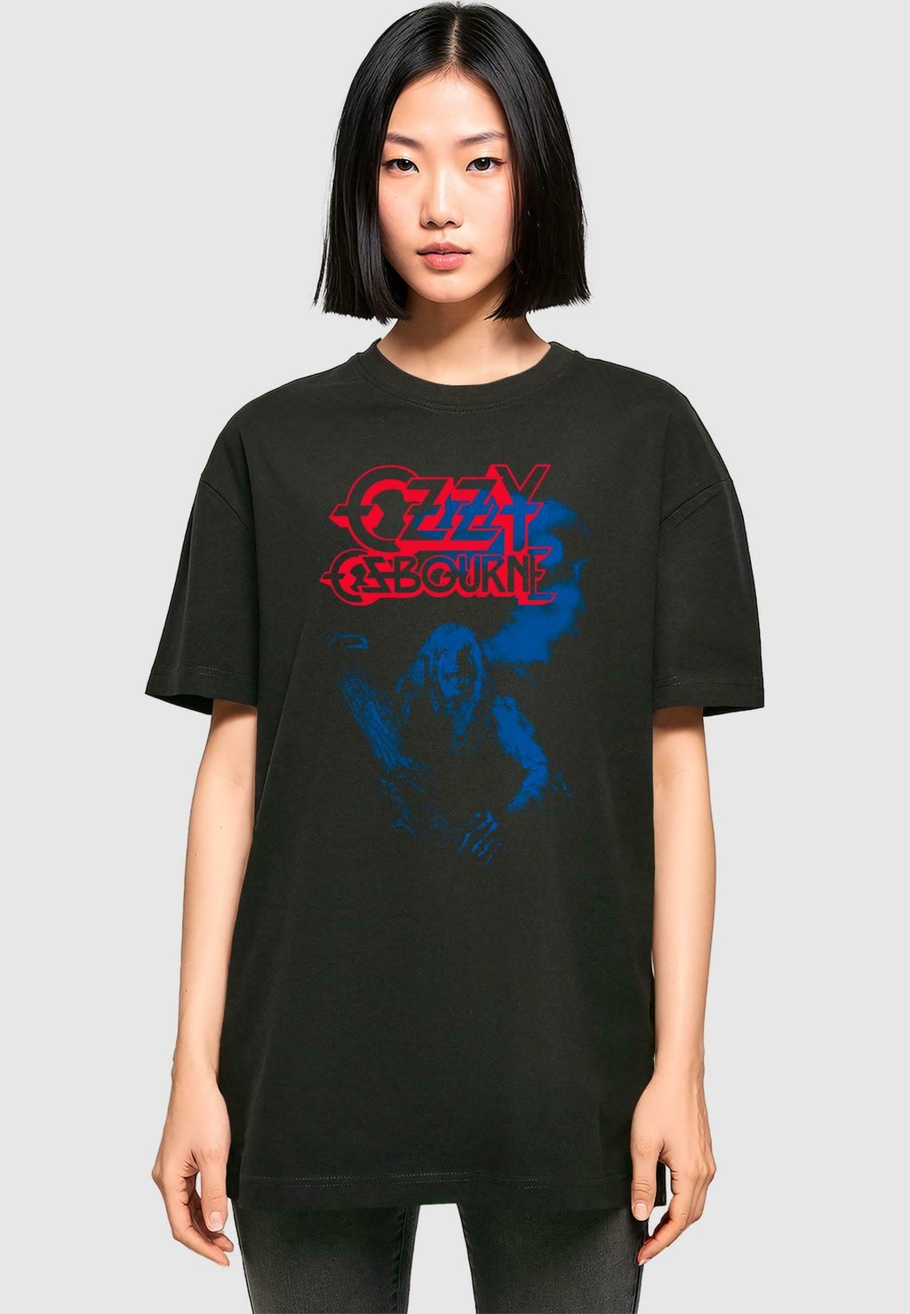 

Футболка с принтом LADIES OZZY OSBOURNE BARK AT THE MOON BOYFRIEND TEE Merchcode, черный