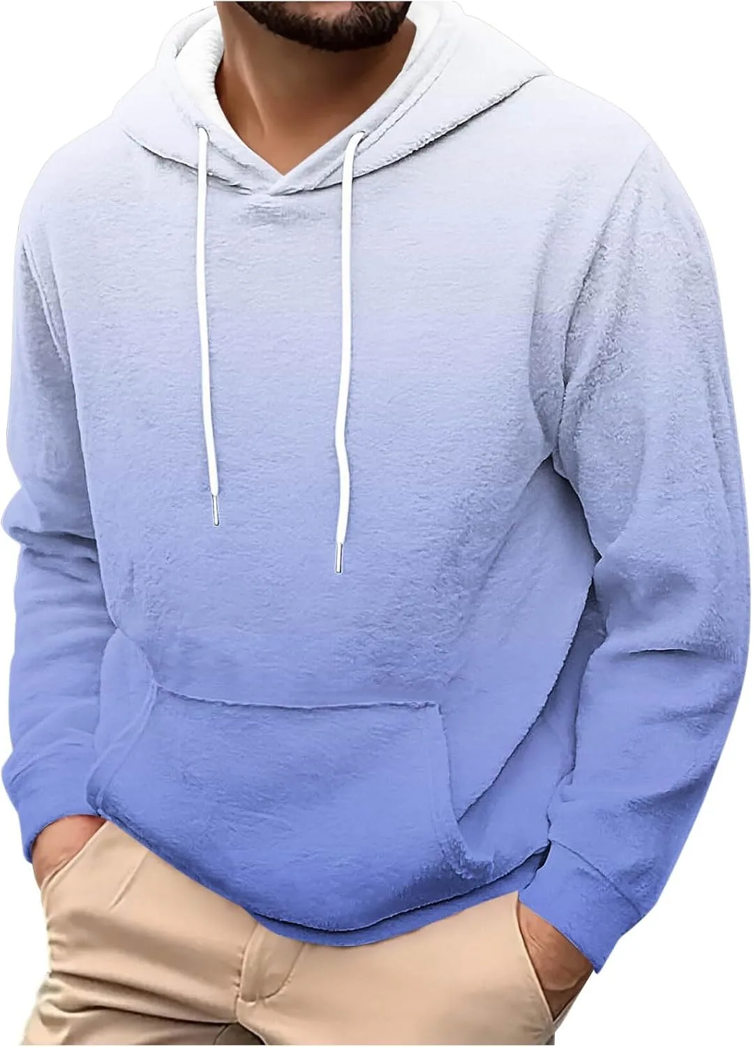 

Xiaojmake мужская худи оверсайз в клетку с омбре принтом