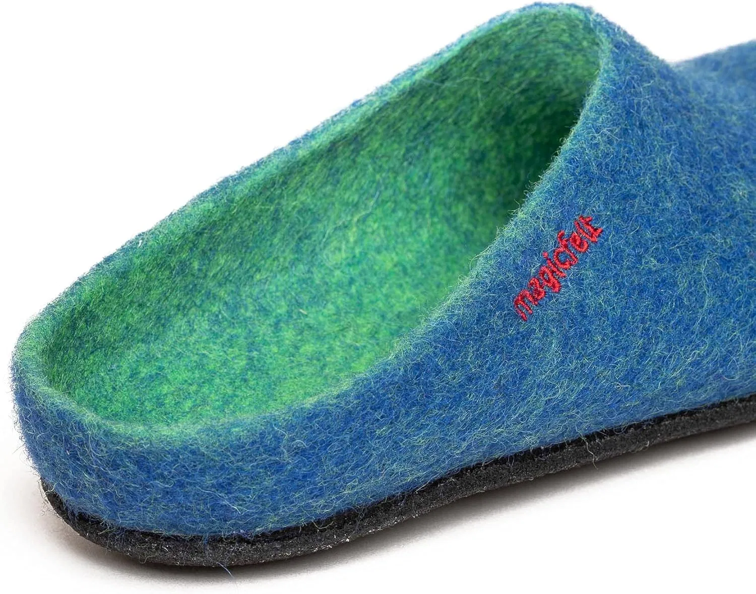 Тапочки MagicFelt AN 709 из чистой натуральной шерсти для мужчин и женщин - нескользящие и анатомической формы, Lagoon — фото 3