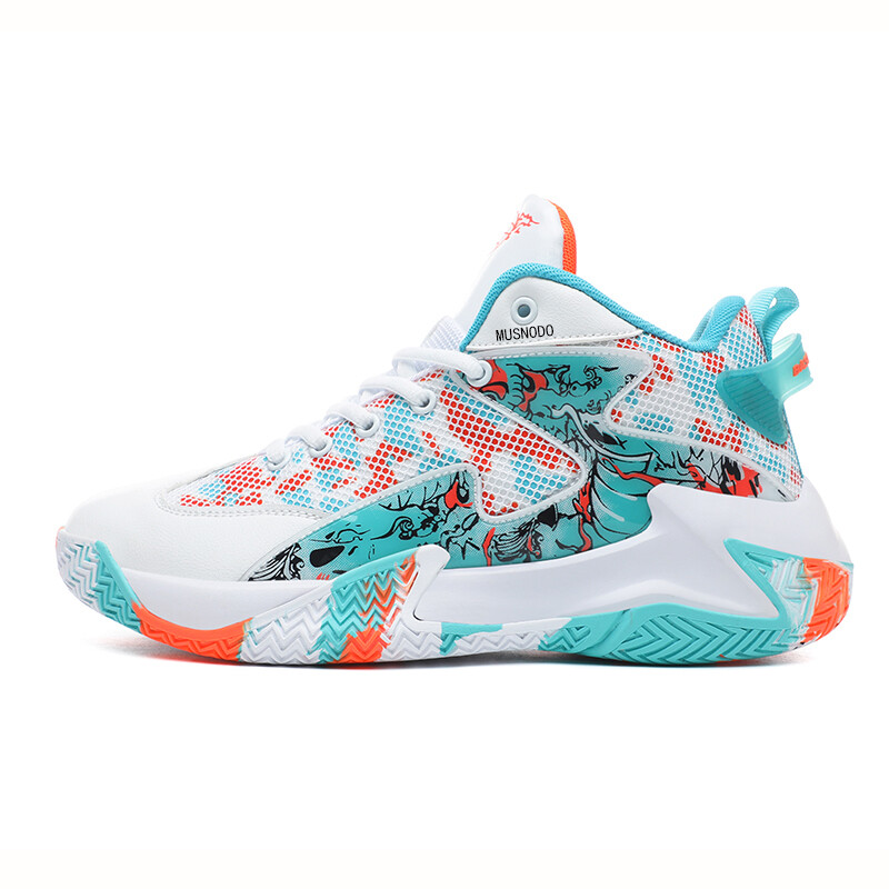 

Баскетбольные кроссовки Basketball Shoes Unisex Mid-Top Musnodo, белый/синий