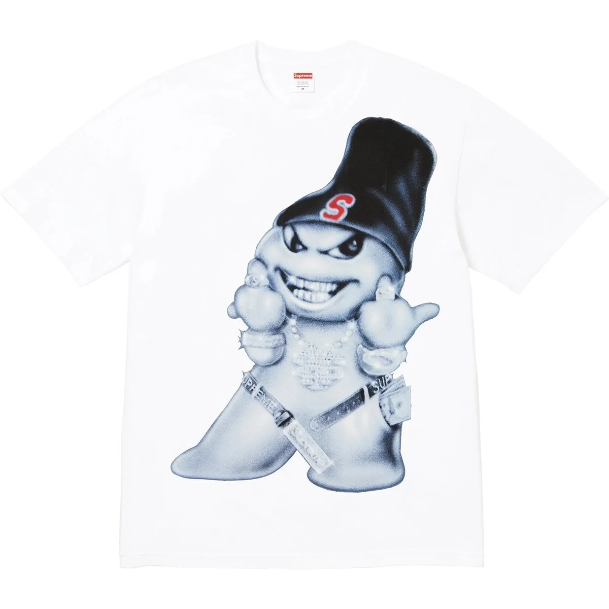 Футболка с принтом снеговика Supreme, белый