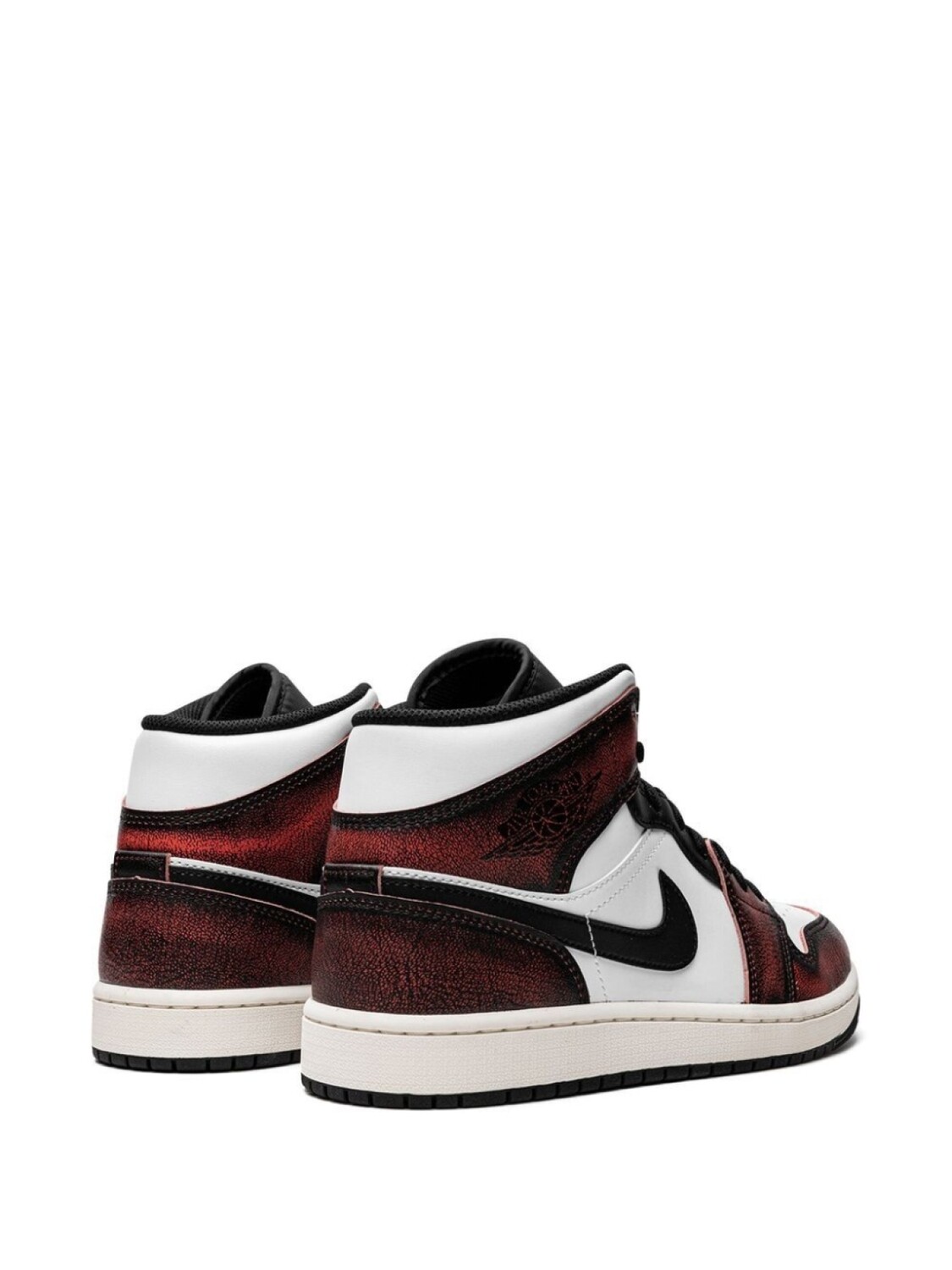 Кроссовки Jordan Air Jordan 1 Mid SE, черный/темно-красный/белый — фото 3