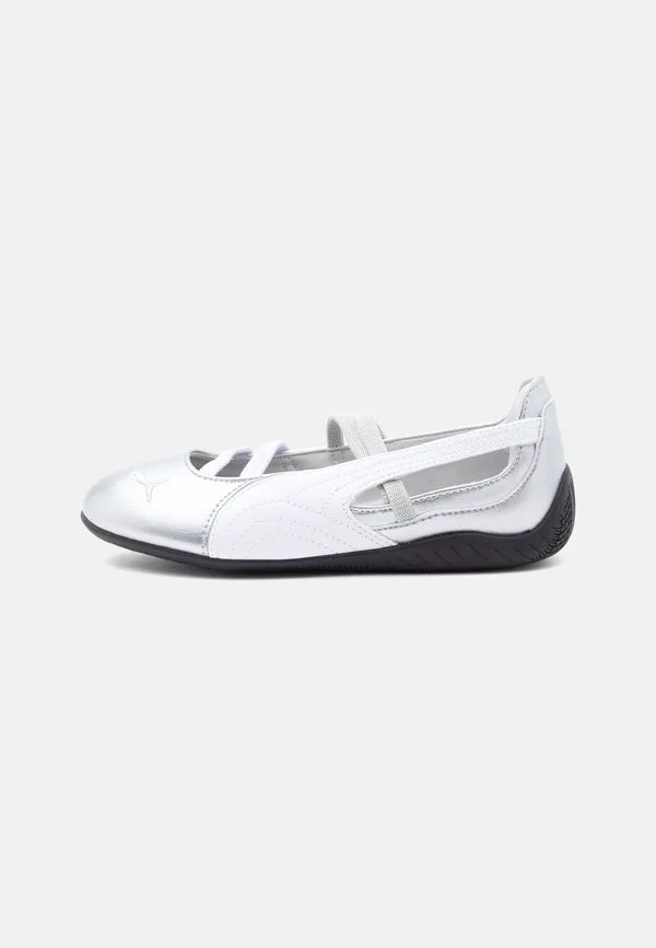 Металлические балетки speedcat унисекс с ремешком на щиколотке Puma, Ash Gray/White/Black