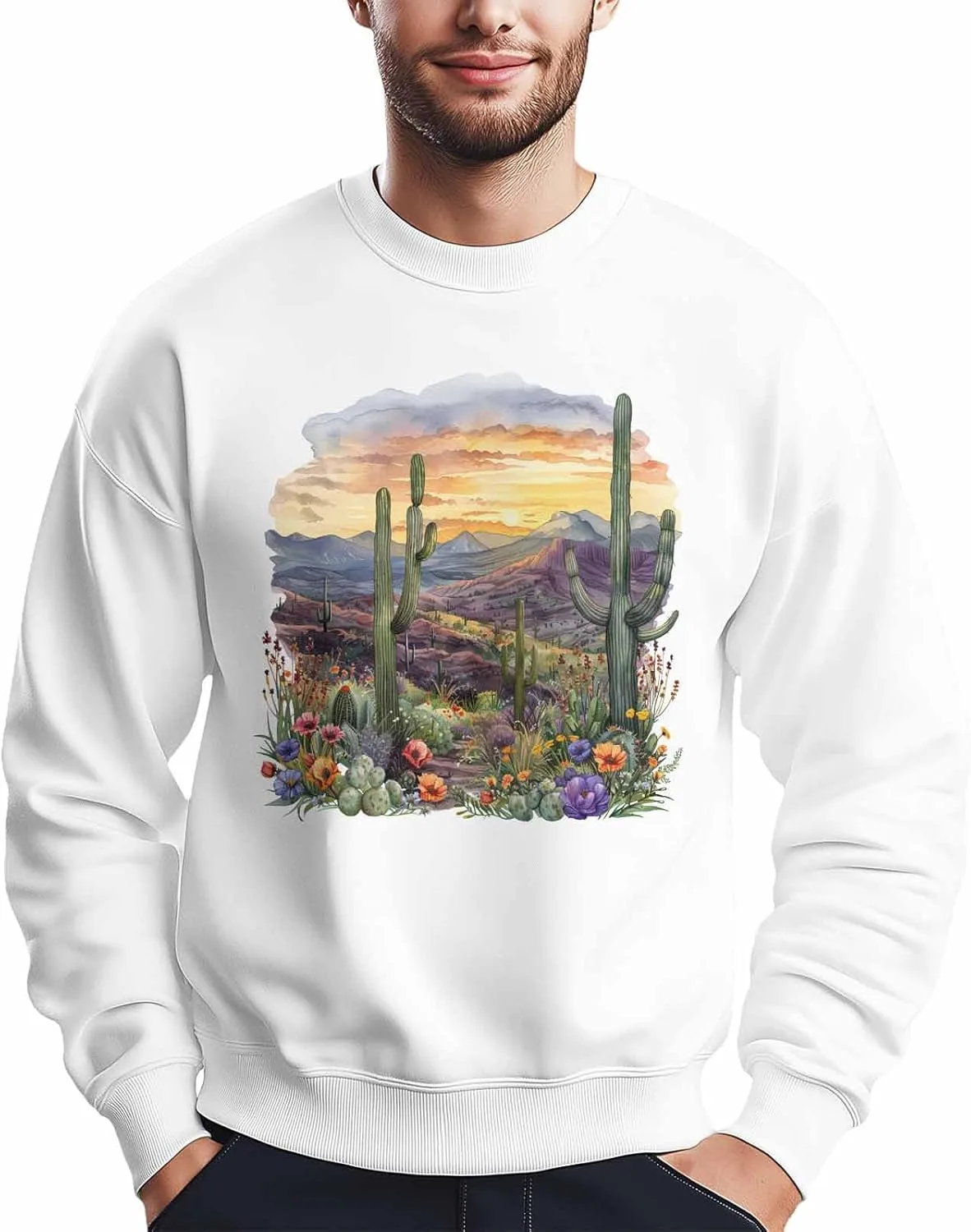 

Bemigo свитшот мужской с принтом кактусов