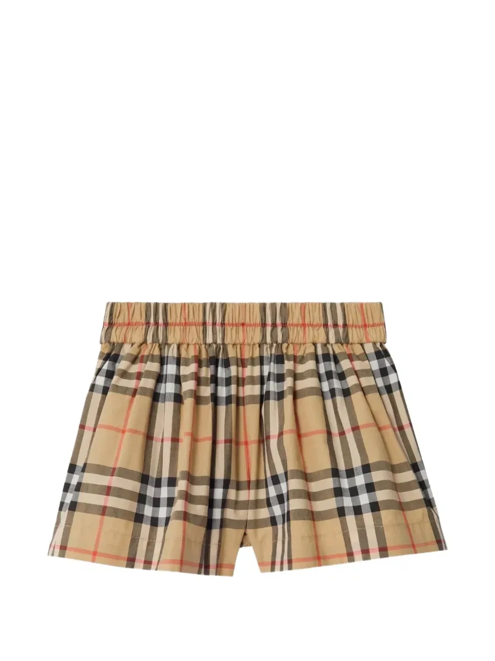 Шорты из хлопка в клетку Burberry Kids, бежевый — фото 2