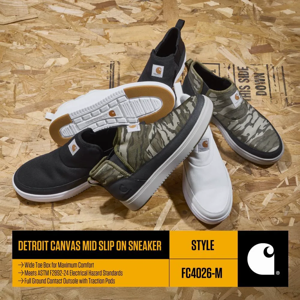 Мужские слипоны Carhartt Detroit Canvas Mid, черный — фото 4