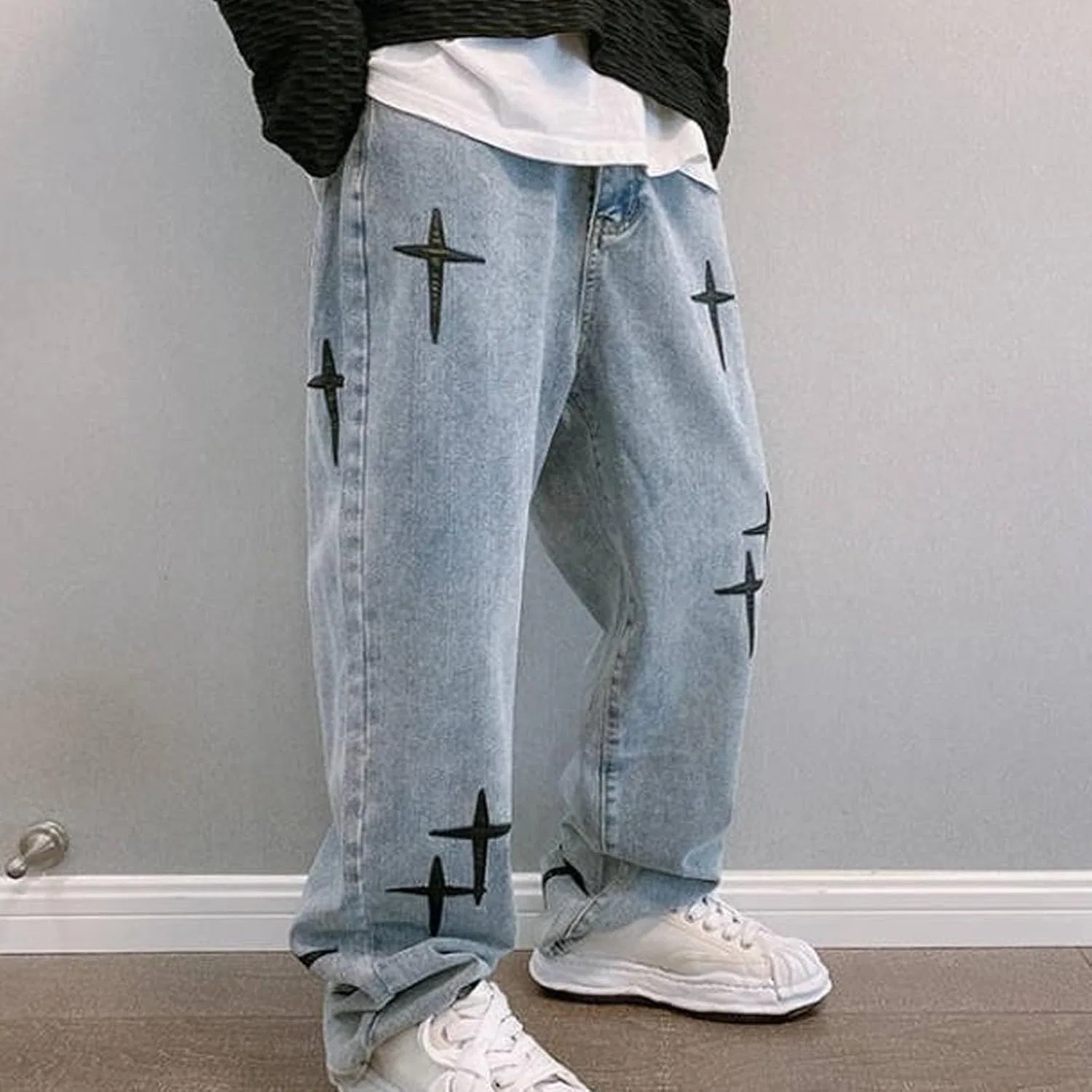 Джинсы slim fit, синие — фото 4