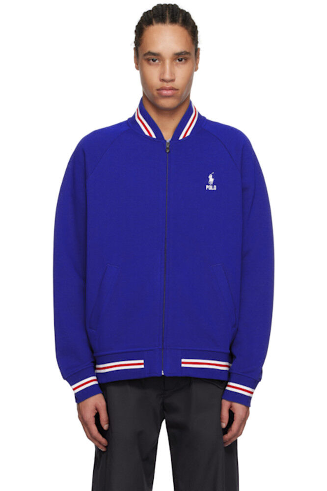 

Синяя куртка-бомбер на молнии Polo Ralph Lauren