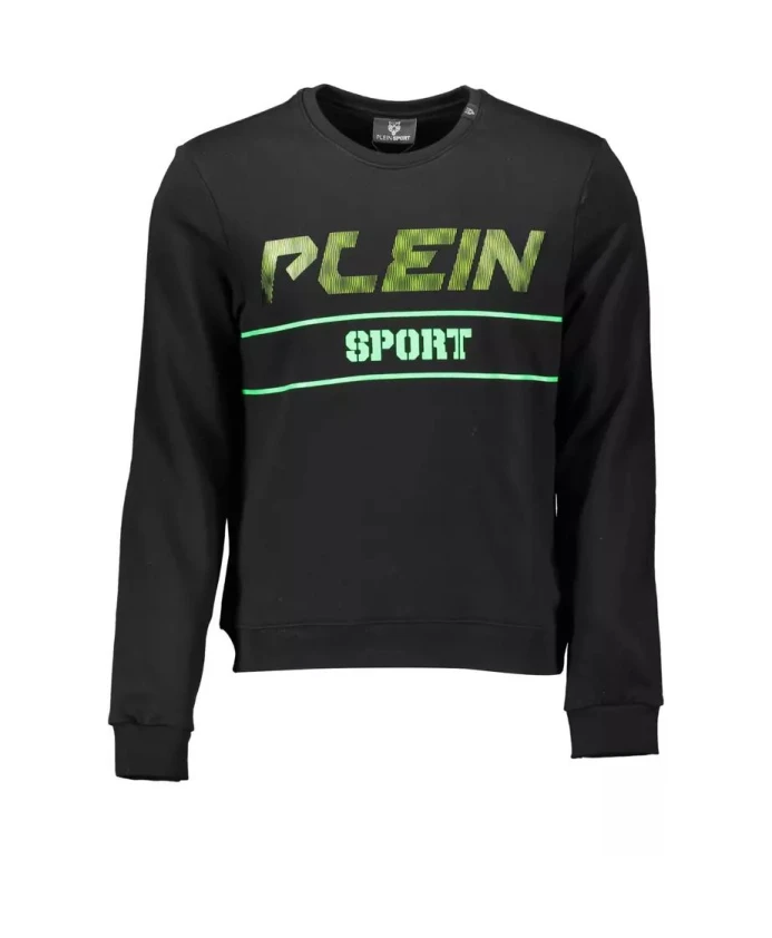 

Хлопковая толстовка с длинными рукавами Plein Sport, черный