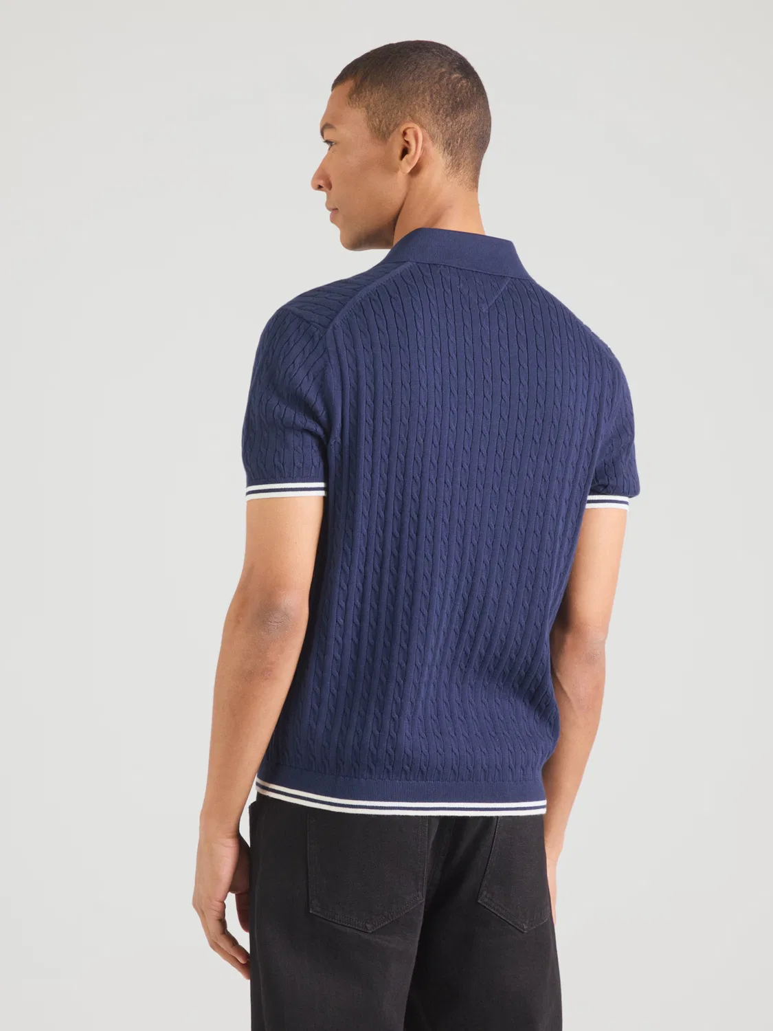 Рубашка Tommy Hilfiger Cable Short Sleeve, синий — фото 4