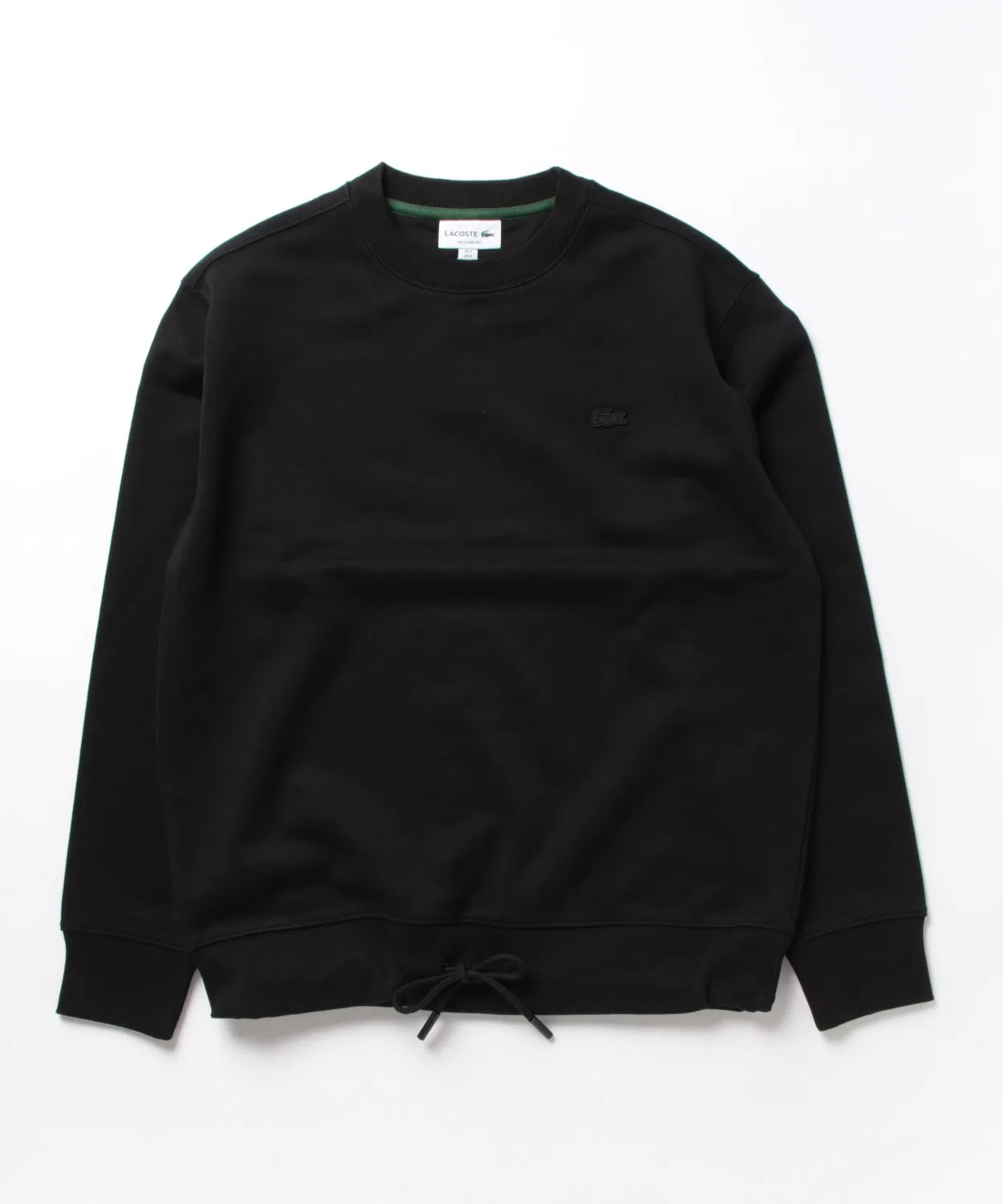 Свитшот Lacoste хлопковый с утяжкой чёрный