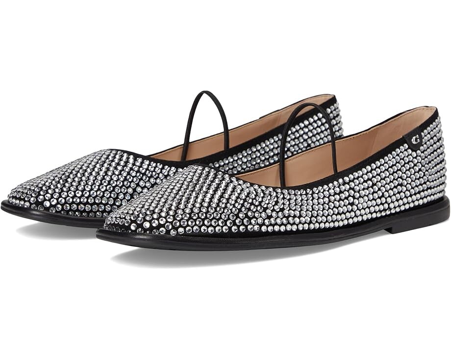 

Туфли на плоской подошве COACH Emilia Mary Jane With Crystal, черный