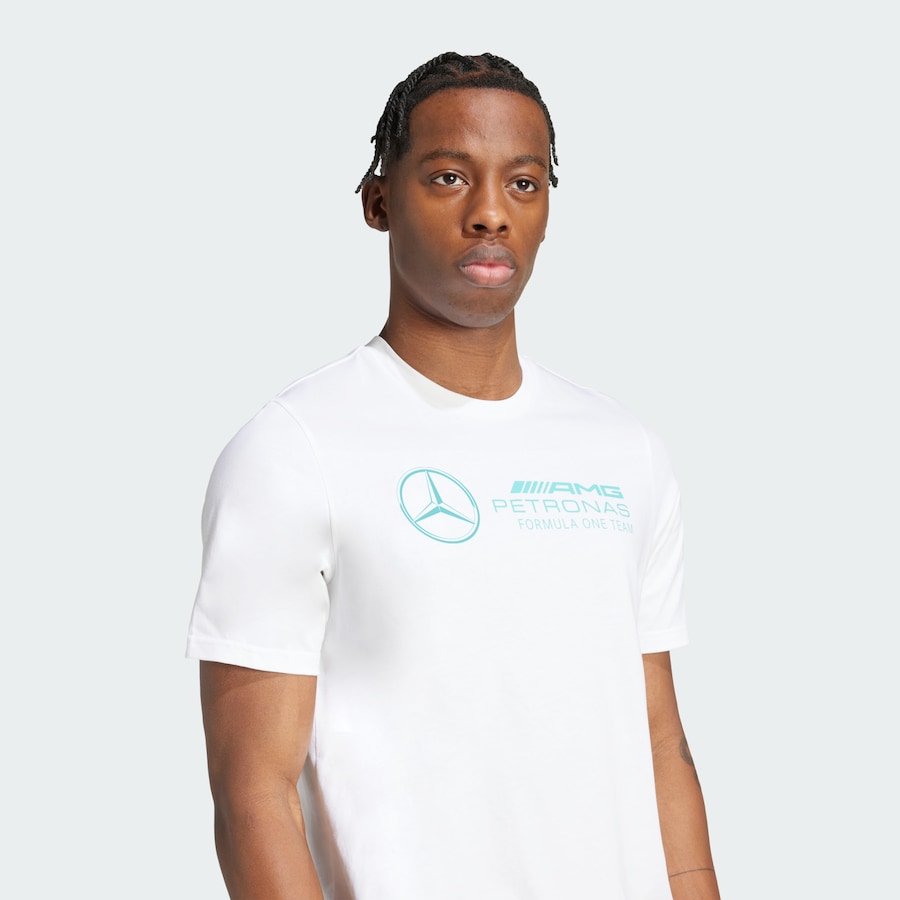 Футболка Performance ADIDAS PERFORMANCE Mercedes - AMG Petronas Formula One Team DNA, белый — фото 4
