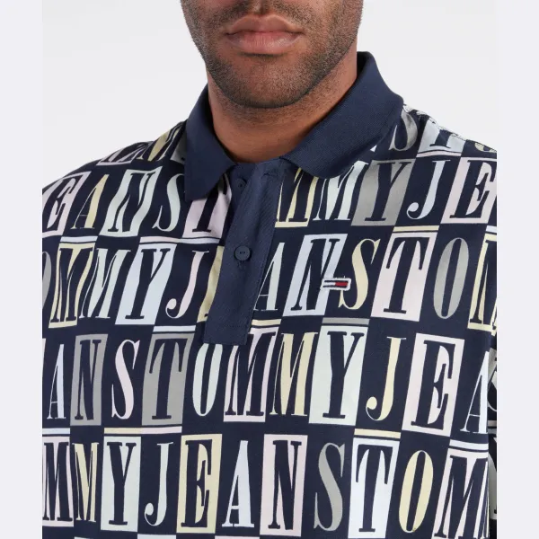Рубашка-Поло стандартного кроя Tjm Skater Tommy Aop Tommy Hilfiger, синий — фото 4