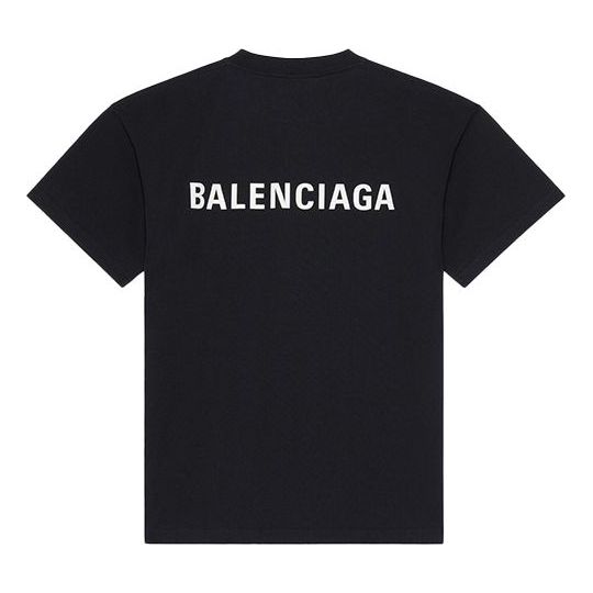 

Футболка men's fw21 logo printing retro short sleeve black Balenciaga, черный