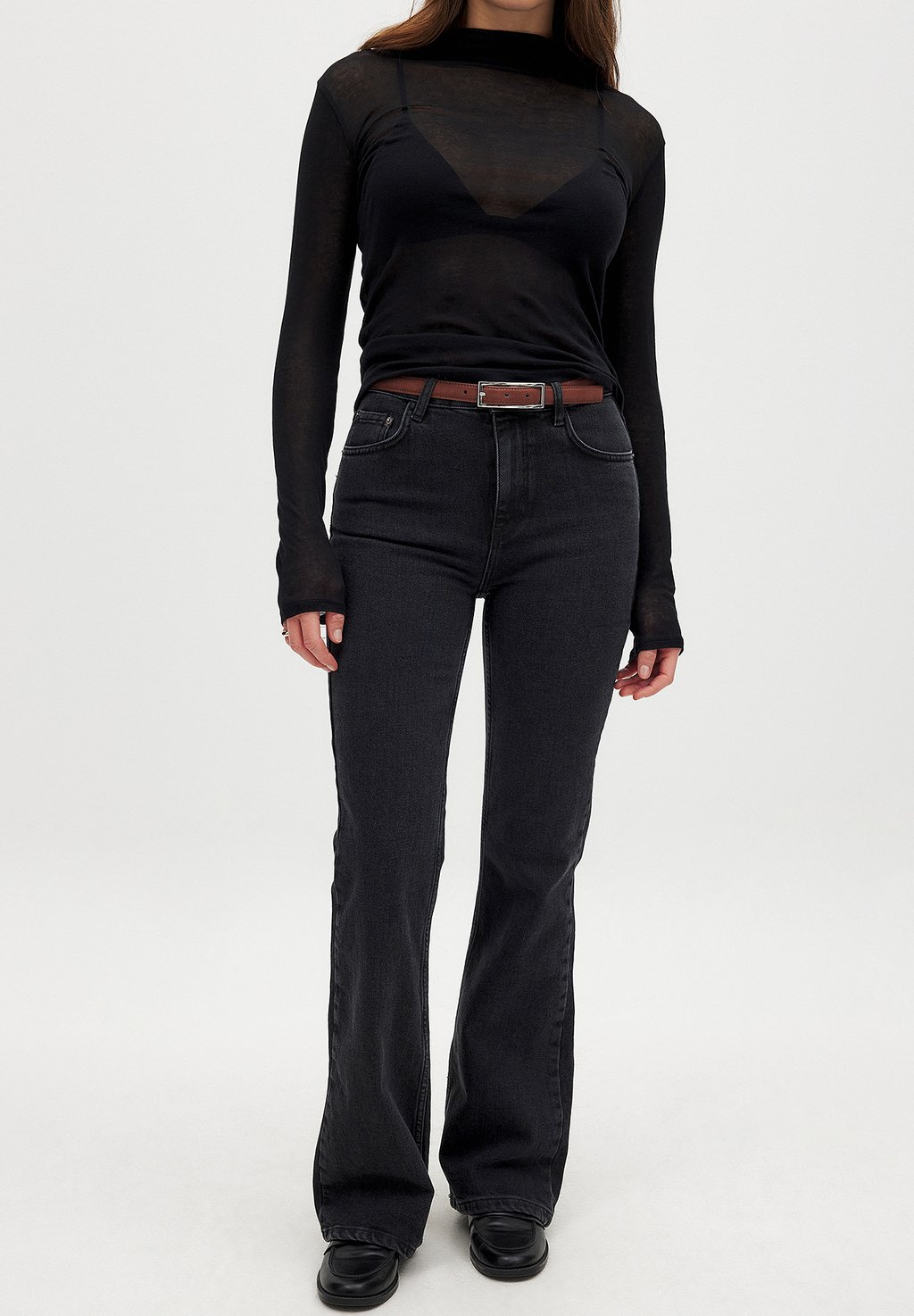 

Расклешенные джинсы MIT HOHER TAILLE NA-KD, черный