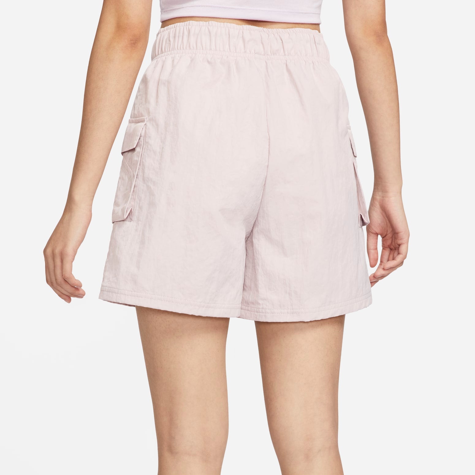 Шорты (WMNS) Nike Woven High-Waisted Shorts 'Pink' — фото 3