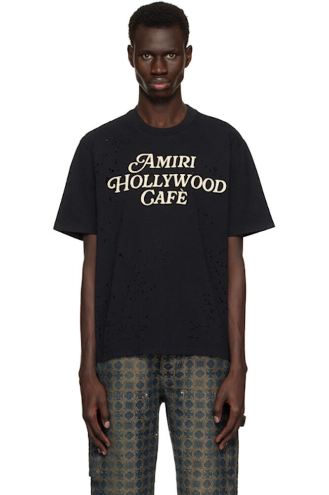 

Черная футболка «Amiri Hollywood Cafè»