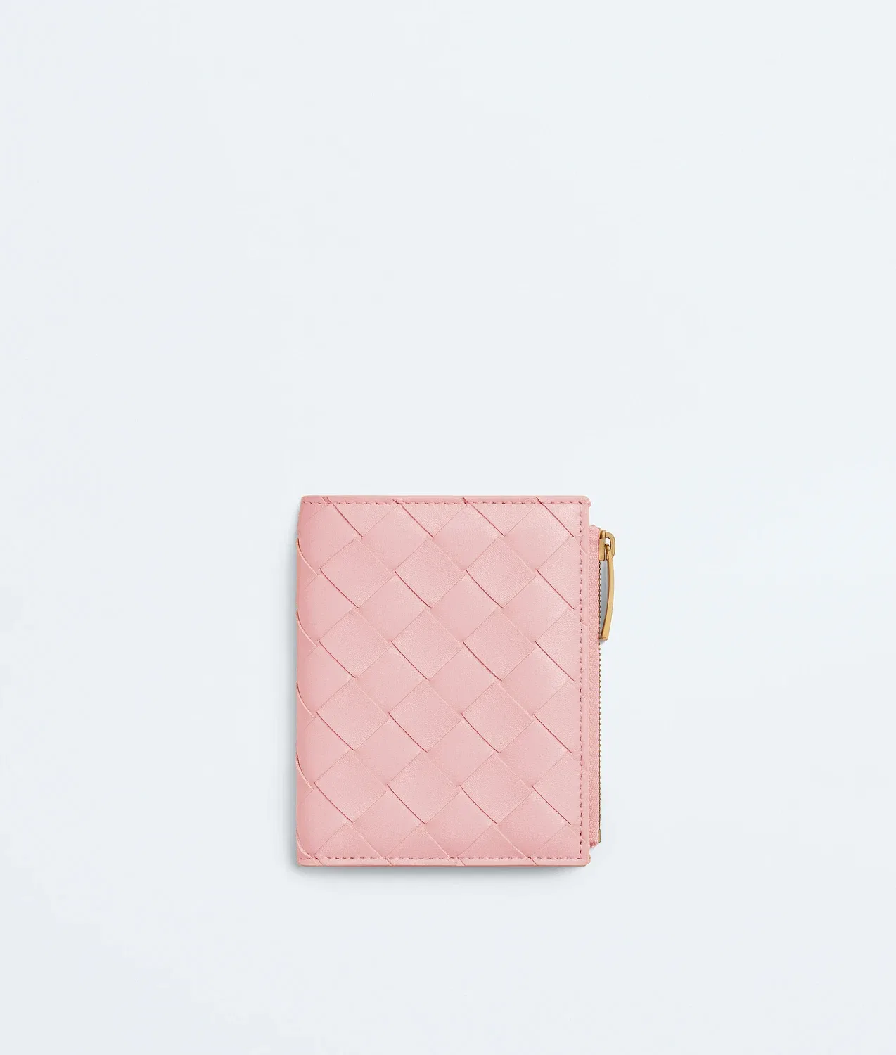 Маленький двусложный кошелек Intrecciato BOTTEGA VENETA, розовый