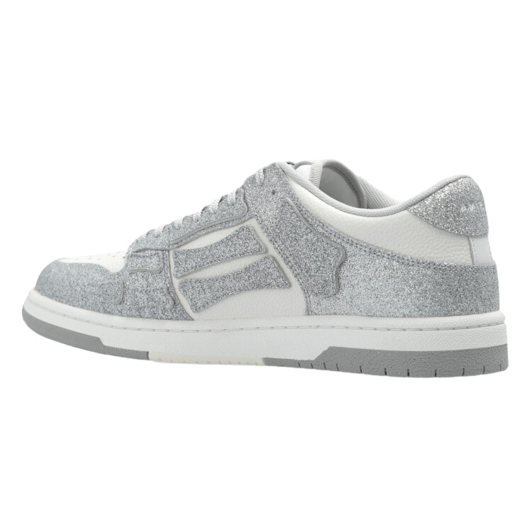 Кроссовки AMIRI Skel Top Glitter Panelled Sneakers, серый/белый — фото 3
