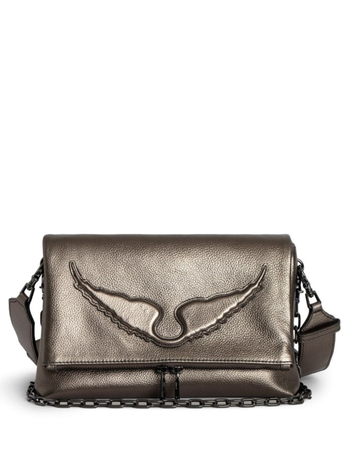 

Zadig&Voltaire клатч Rocky с эффектом металлик, коричневый