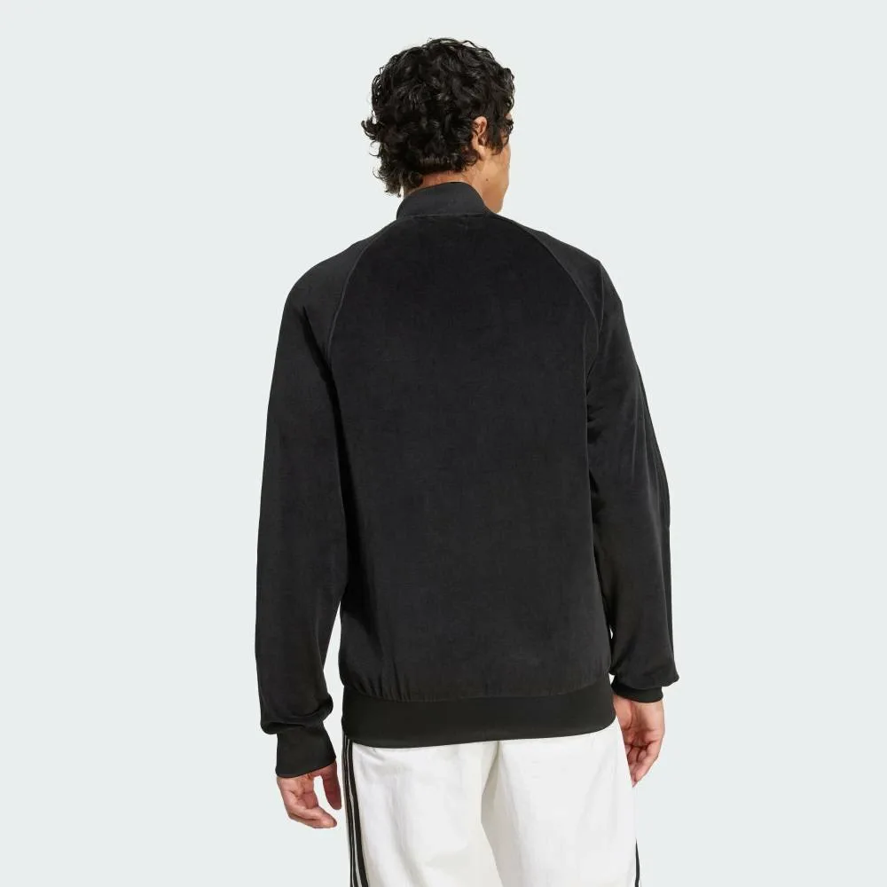Спортивная футболка Adidas SST Adicolor Velour, цвет Black — фото 3
