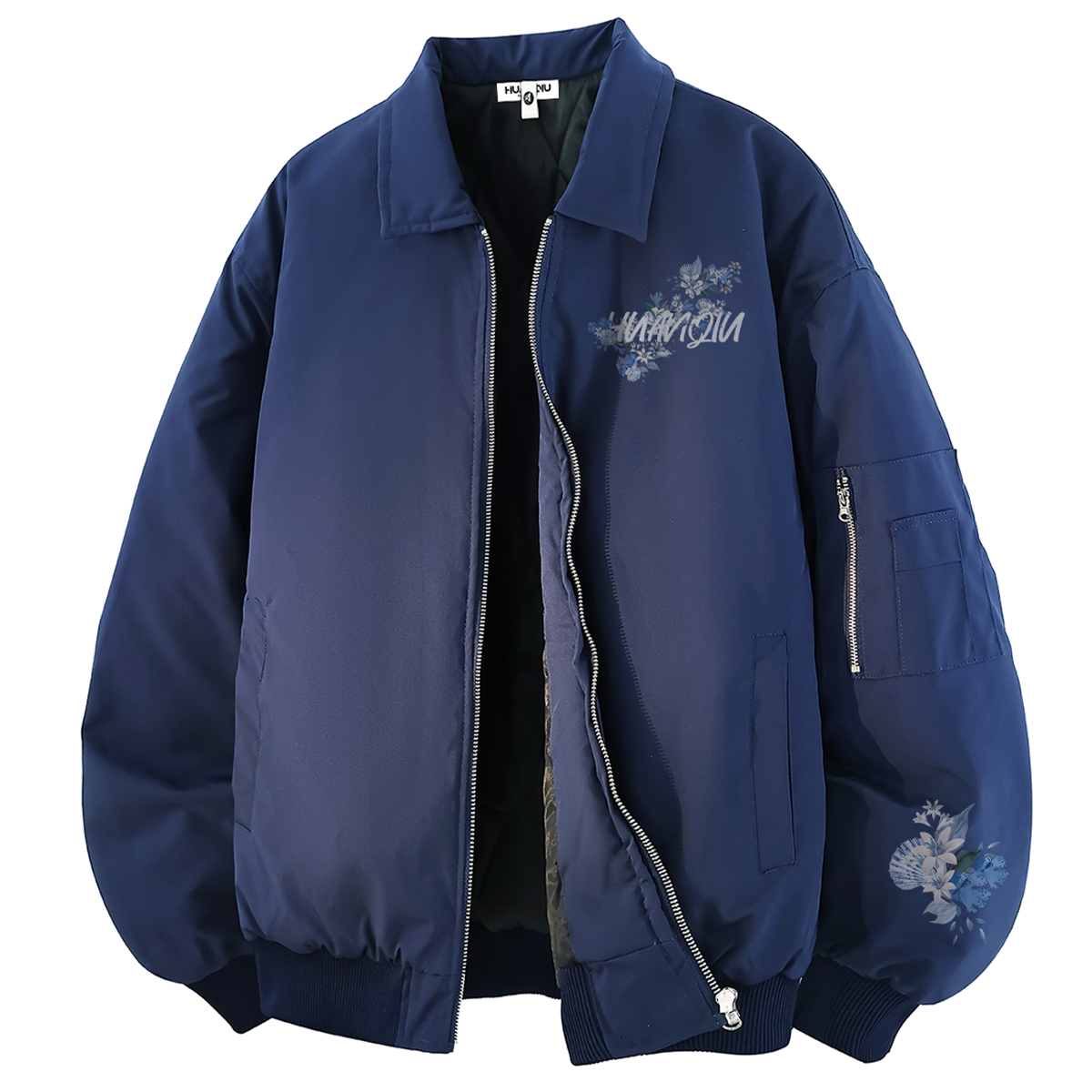 

Куртка Unisex Lapel Thickened HUANQIU, темно-синий[padded and thickened]