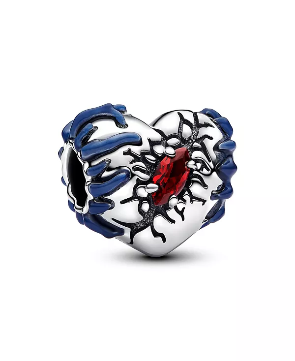 

Серебряный брелок в форме сердца из фильма «Очень странные дела», светящийся в темноте Pandora, blue