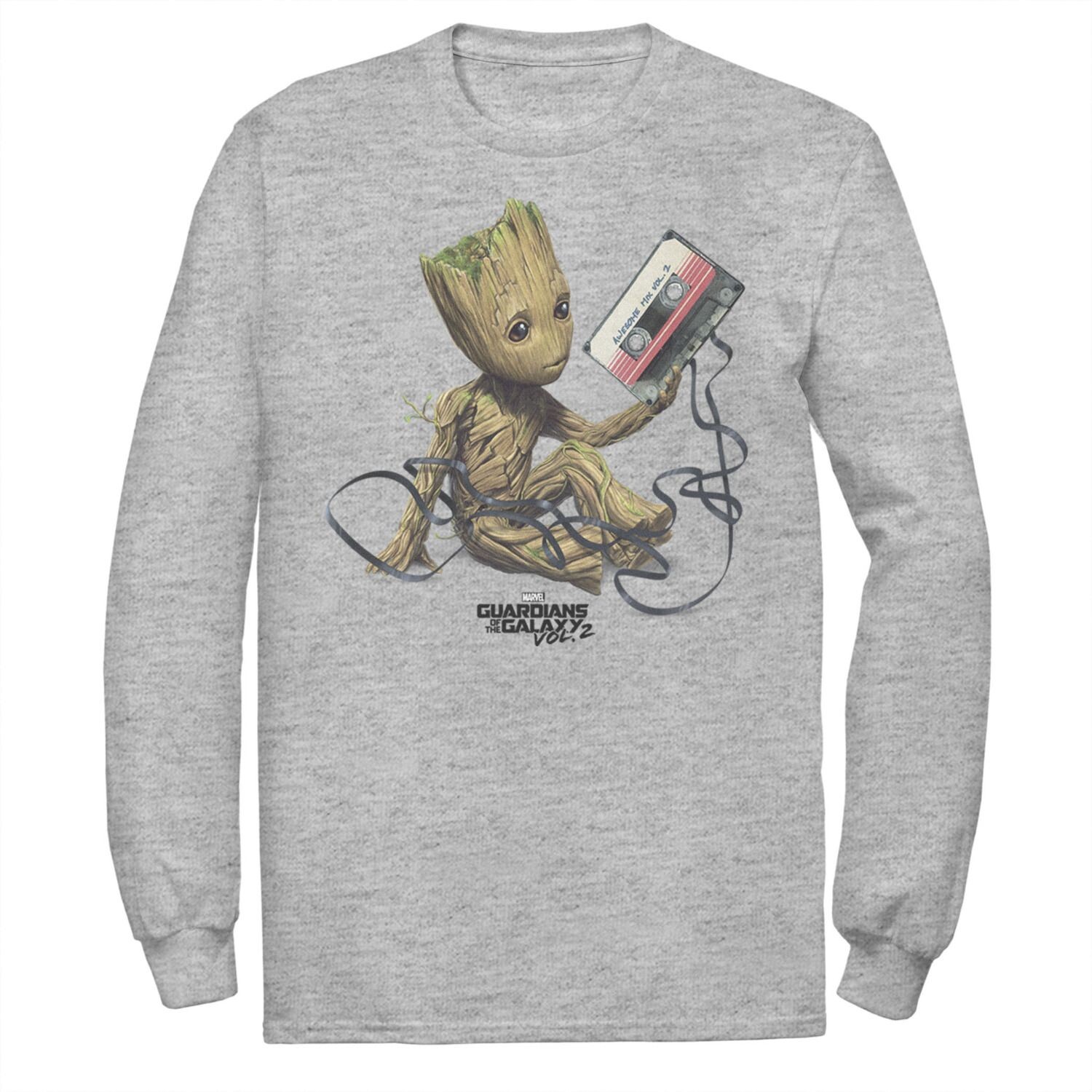 

Мужские Стражи Галактики Marvel Vol. Футболка с портретом 2 Groot Tape