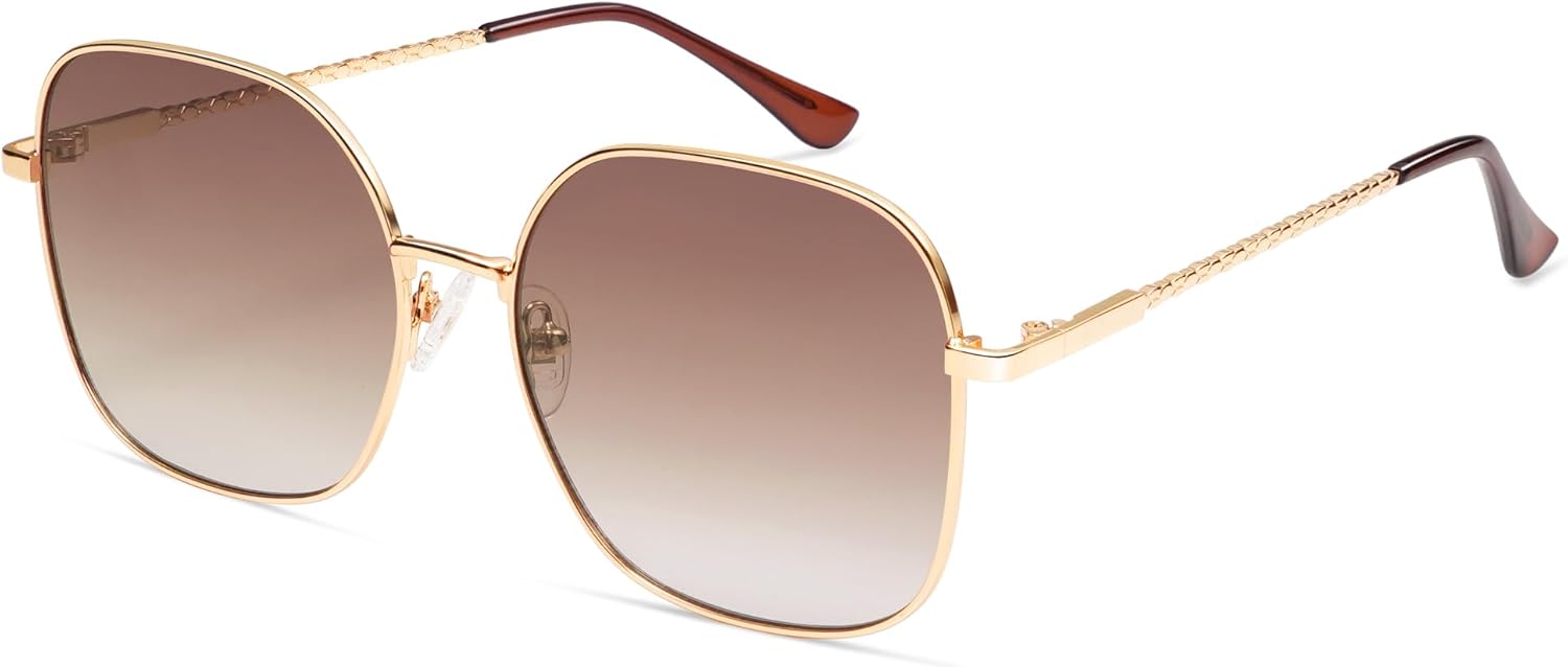 

Ретро классические модные квадратные солнцезащитные очки для женщин, круглые, винтажные, в стиле 70-х, большая оправа, золотистые, AP3699 Appassal, C1 Gold/Gradient Brown