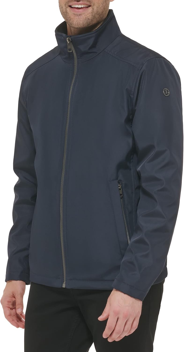 Мужская куртка Calvin Klein с воротником-стойкой из полиэстера, Stand Collar True Navy — фото 3