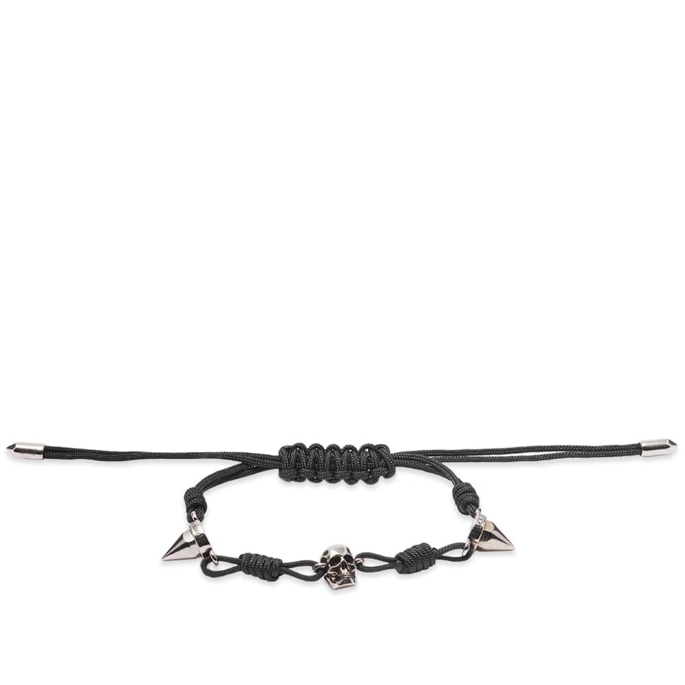 

Браслет Alexander Mcqueen Stud & Skull Freindship Bracelet, черный