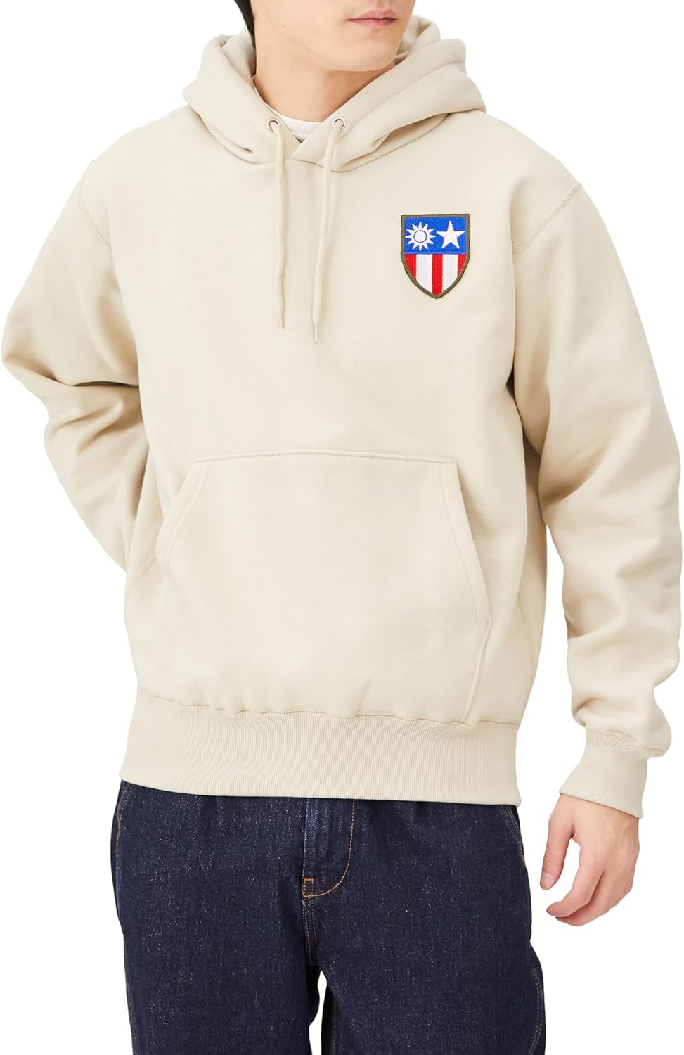 

Толстовка с капюшоном в стиле F, нашивка с гербом армии США, флисовая подкладка, пуловер, цвет: серый (stone) F-Style