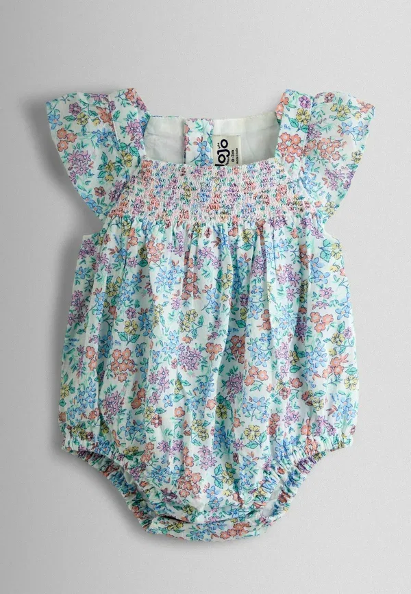Комплект-боди Regular fit с цветочным принтом и сборками Jojo Maman Bébé, кремовый — фото 4