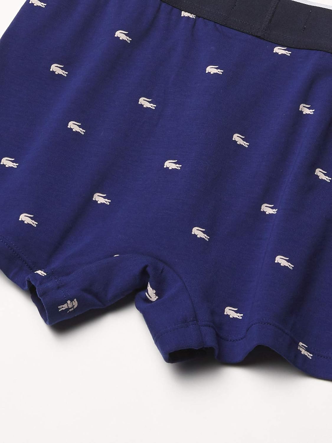 Трусы Lacoste, мужские, набор из трех комплектов, хлопок с эластаном и принтом крокодила, глубокий океан/голубой/красный — фото 2