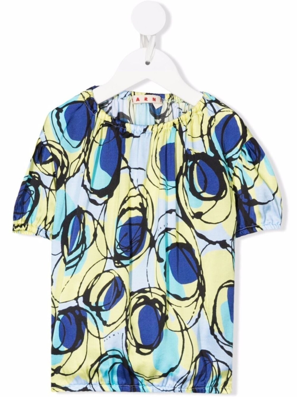

Топ в стиле колор-блок Marni Kids, синий