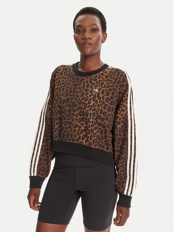 

Свитшот regular fit Leopard JW7303 Adidas, коричневый