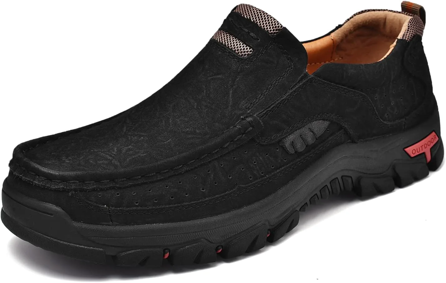 

Мужские повседневные кожаные слипоны лоферы для работы, офиса и прогулок на улице Vcmoon, черный