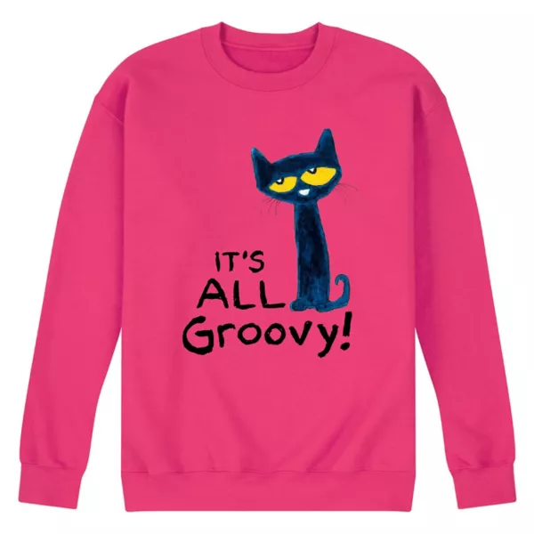 

Мужская флисовая толстовка its all groovy Pete The Cat, пурпурный