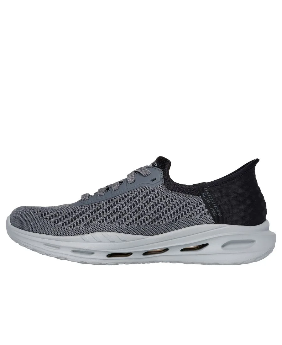 Мужские слипоны свободного кроя: модель Arch Fit Orvan - Drex Casual Wide-Width Walking Sneakers от Finish Line Skechers, серый, черный — фото 3