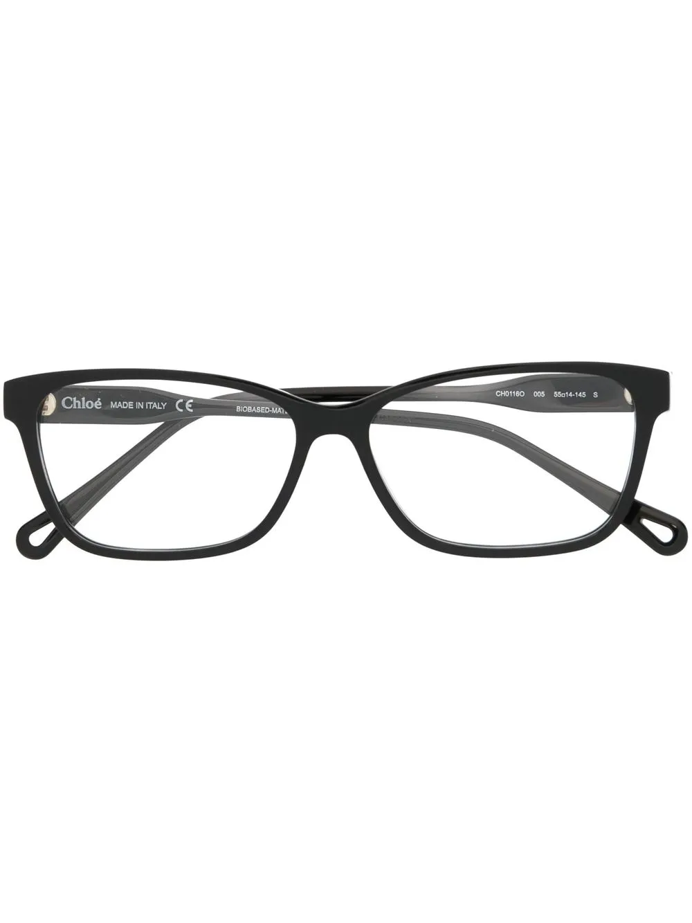 

Очки в квадратной оправе Chloé Eyewear, черный