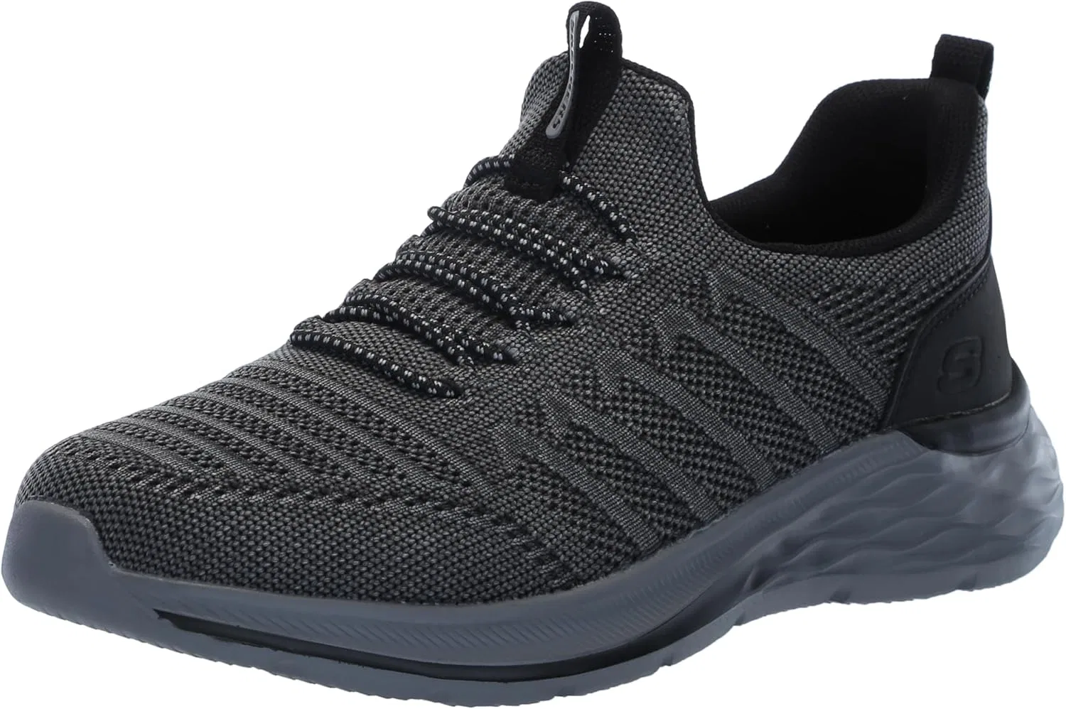 Мужские лоферы Skechers USA Yarn Crispin Bungee Lace Slip-On, Black